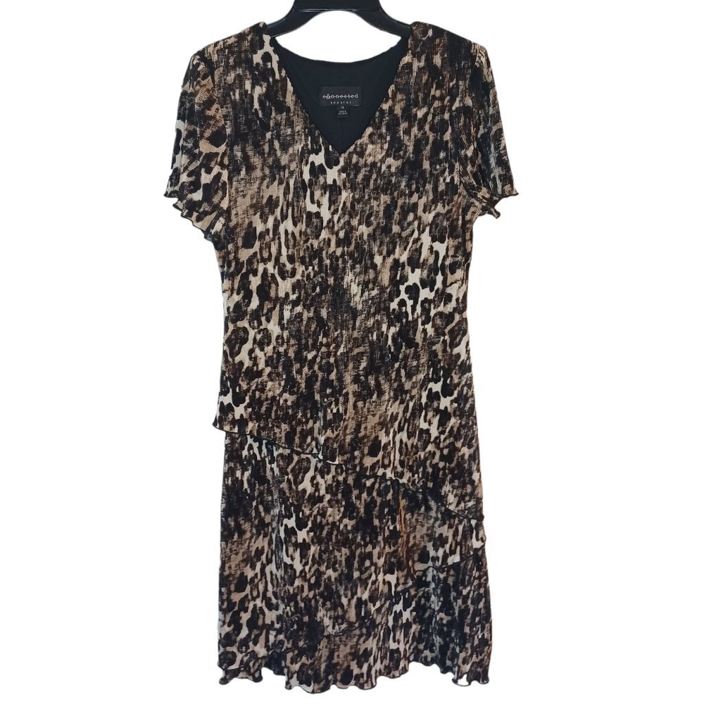 Connected Apparel Tiered Dress Size 10